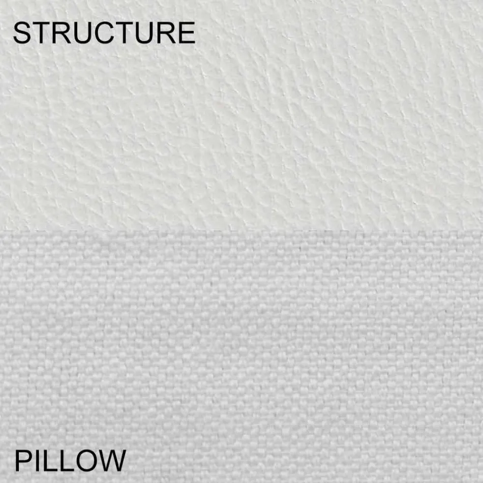 Round Double Bed Covered in Made in Italy Design Ecoleather - Vesio Viadurini