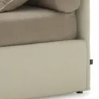 Single bed with headboard, iron and wood structure Queue by Bolzan Viadurini