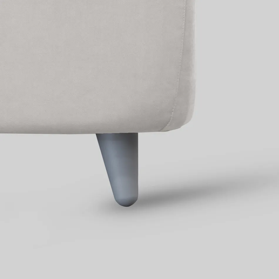 Single Upholstered Bed with Optional Storage Made in Italy - Akira Viadurini