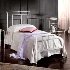 single bed in wrought iron full Amanda crafted, made in Italy Viadurini