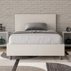 120x200 cm Queen Size Bed with Faux Leather Headboard Made in Italy - Pallone Viadurini