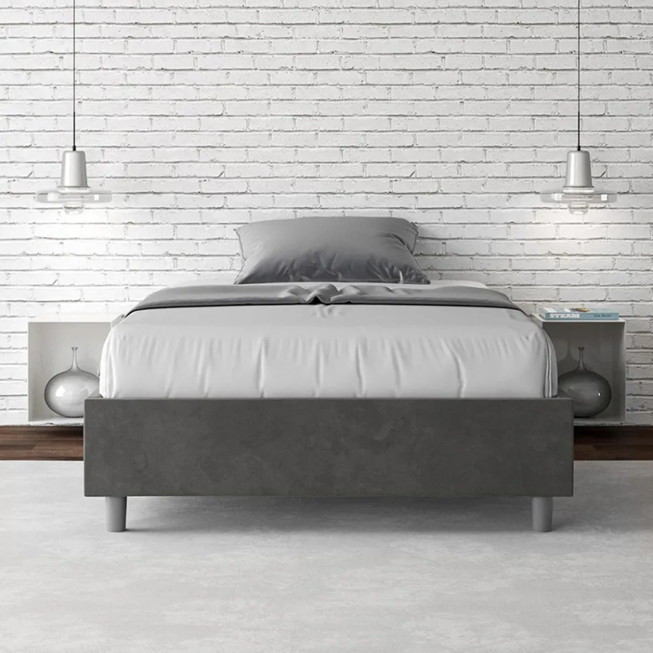 Queen-Sized Bed 120x200 cm Covered in Microfiber Made in Italy - Athlete Viadurini