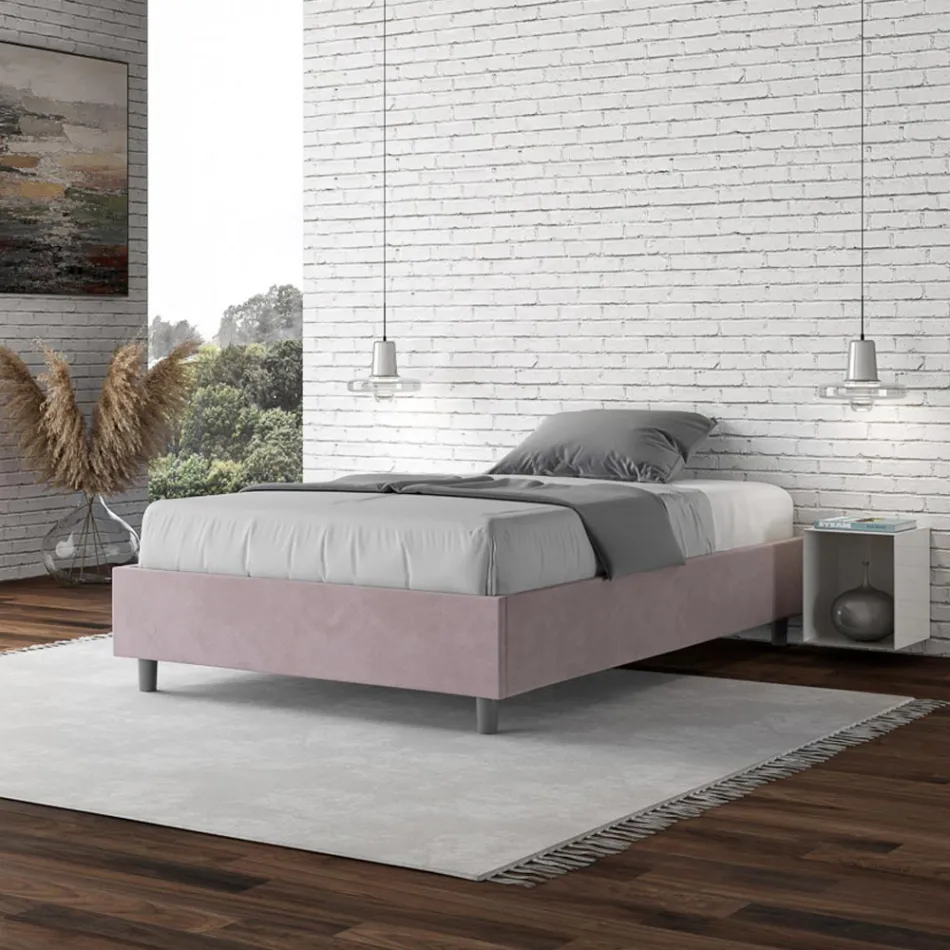 Queen-Sized Bed 120x200 cm Covered in Microfiber Made in Italy - Athlete Viadurini