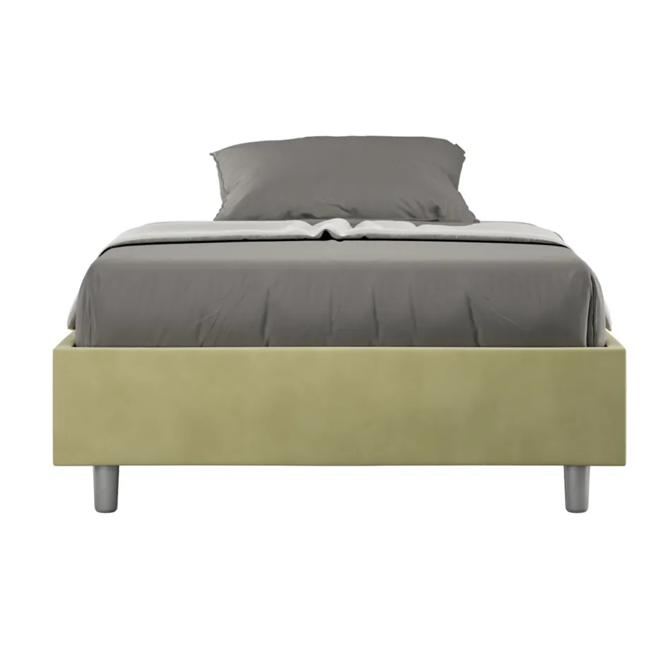 Queen-Sized Bed 120x200 cm Covered in Microfiber Made in Italy - Athlete Viadurini