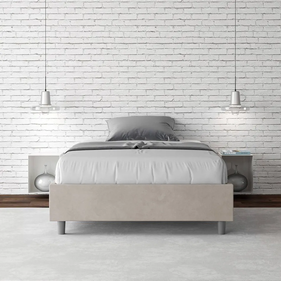 Queen-Sized Bed 140x200 cm Covered in Microfiber Made in Italy - Athlete Viadurini