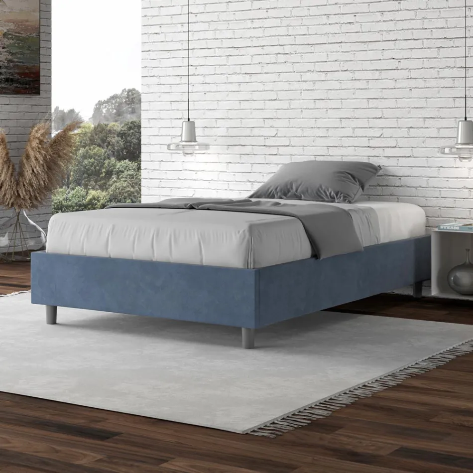 Queen-Sized Bed 140x200 cm Covered in Microfiber Made in Italy - Athlete Viadurini