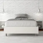 Queen-Sized Bed 140x200 cm Upholstered in Faux Leather Made in Italy - Athlete Viadurini