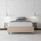 Queen-Sized Bed 140x200 cm Upholstered in Faux Leather Made in Italy - Athlete Viadurini