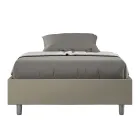 Queen-Sized Bed 140x200 cm Upholstered in Faux Leather Made in Italy - Athlete Viadurini