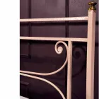 Queen size bed and a half square wrought iron hammered Claudia Viadurini