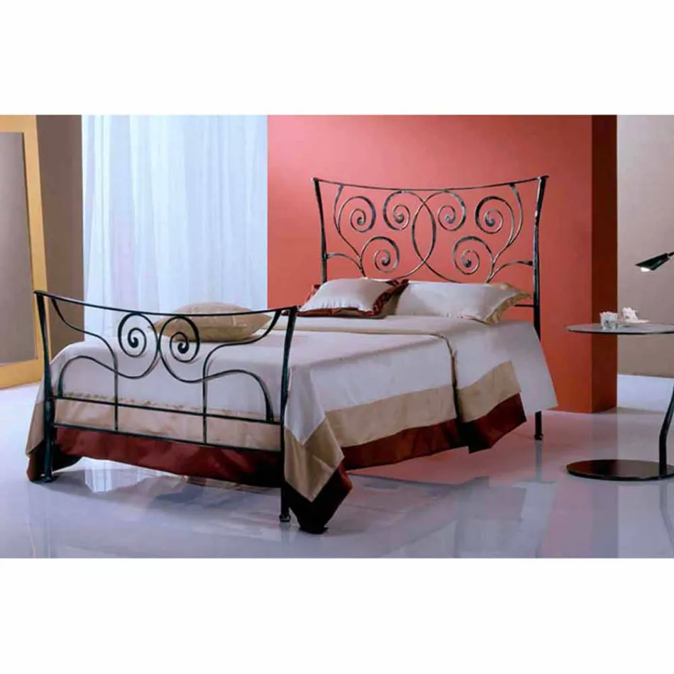 A bed and a Half Square Wrought Iron Ares Viadurini