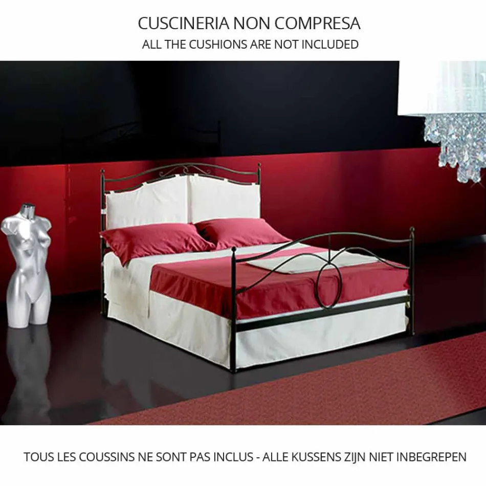 A bed and a Half Square Wrought Iron Cassiopeia Viadurini