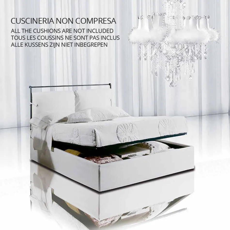 A bed and a Half Square Wrought Iron Hephaestus Viadurini