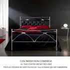 A bed and a Half Square Wrought Iron Persephone Viadurini