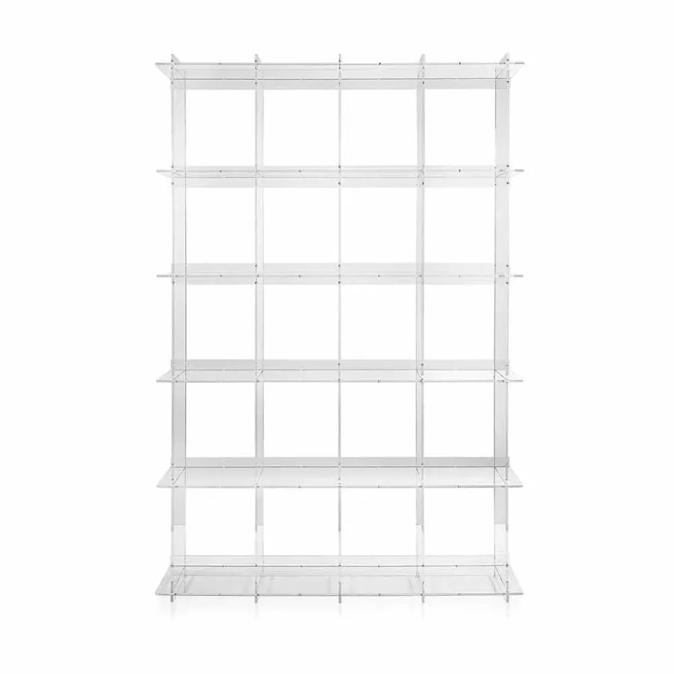 Contemporary plexiglass wall-hung modern design bookcase Sfera4 Viadurini