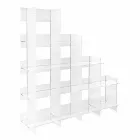 Sphere3 L180 x H180 x P30 cm transparent bookcase, made in Italy Viadurini