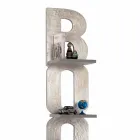 Wall bookcase with a handmade design in Italy 3 Nicla shelves Viadurini