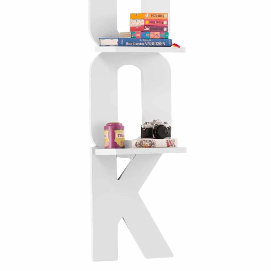 Wall bookcase with a handmade design in Italy 3 Nicla shelves Viadurini