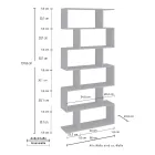 Vertical Design Wall Bookcase Lounge in Wood 3 Finishes - Minetta Viadurini