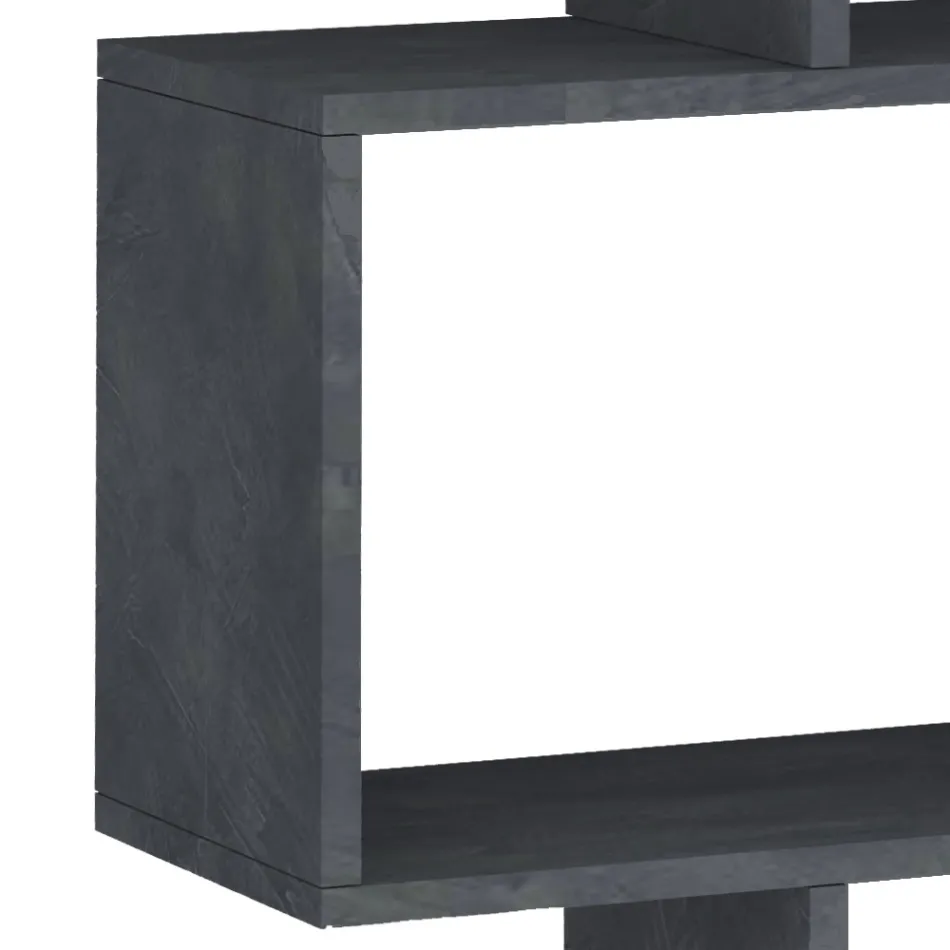 Vertical Design Wall Bookcase Lounge in Wood 3 Finishes - Minetta Viadurini