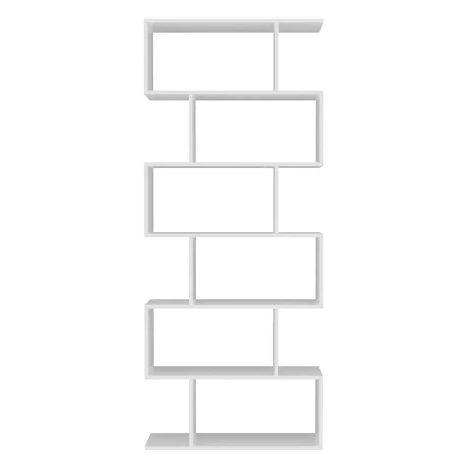 Vertical Design Wall Bookcase Lounge in Wood 3 Finishes - Minetta Viadurini