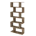 Vertical Design Wall Bookcase Lounge in Wood 3 Finishes - Minetta Viadurini