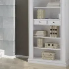 Bookcase with 6 open compartments and 2 drawers Made in Italy - Flora Viadurini