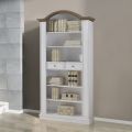 Bookcase with 6 open compartments and 2 drawers Made in Italy - Flora