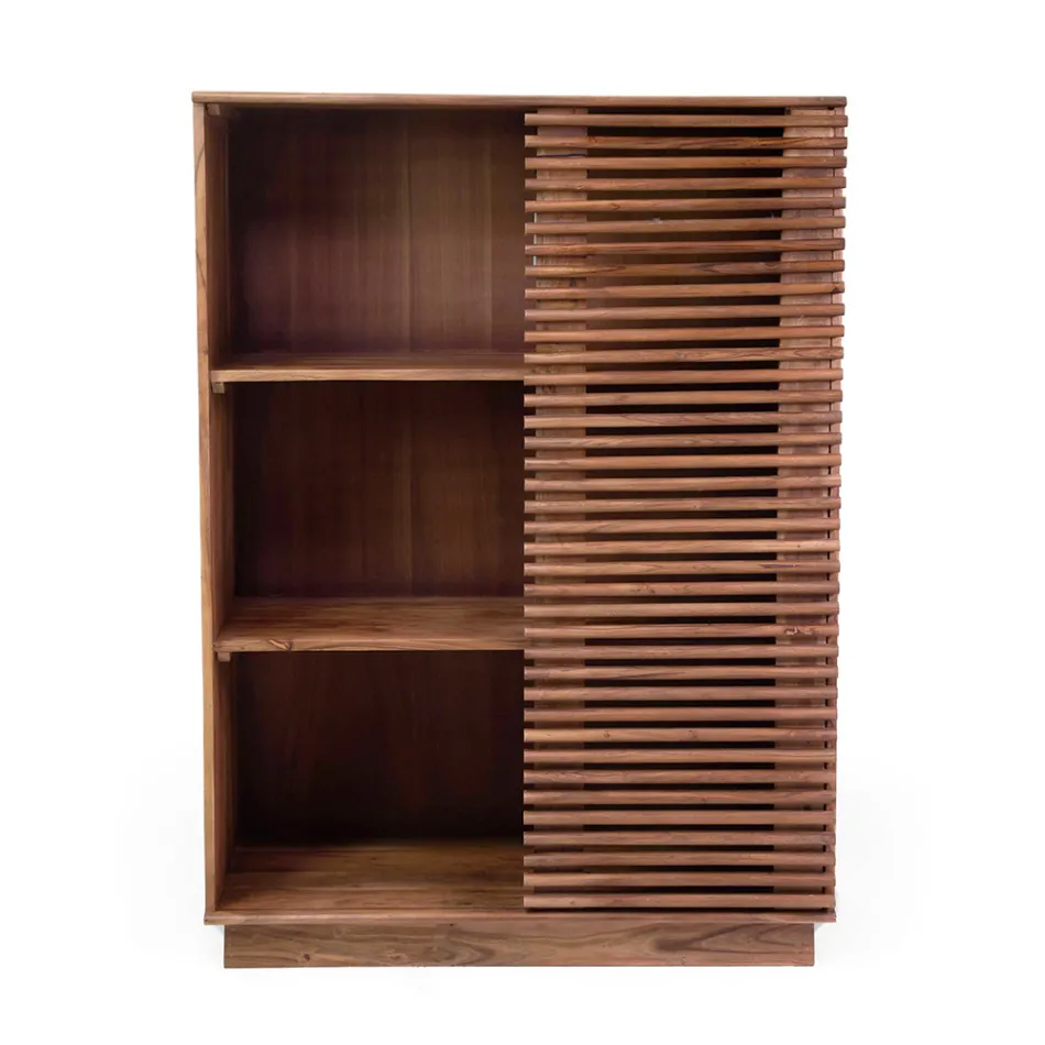 Lounge Bookcase Made of Acacia Wood - Vortice Viadurini