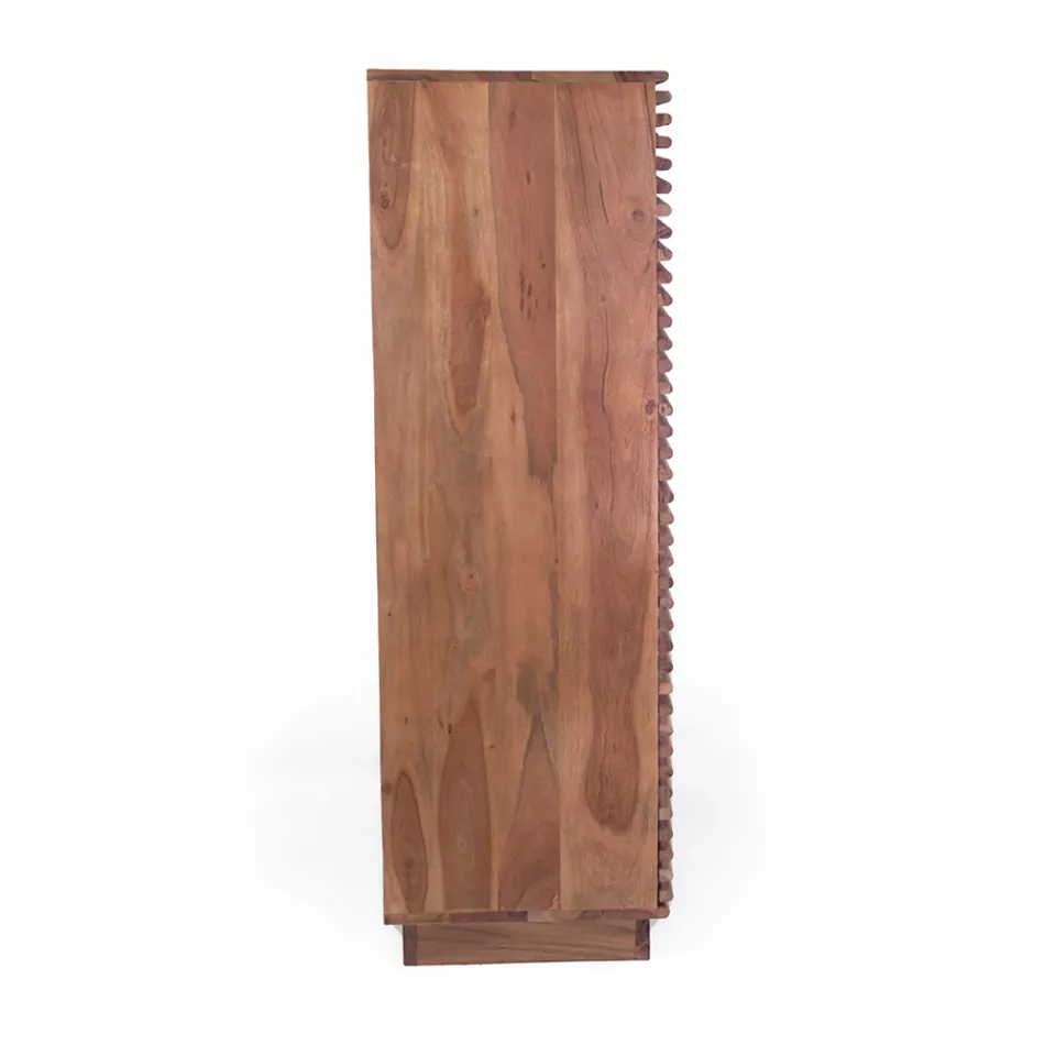 Lounge Bookcase Made of Acacia Wood - Vortice Viadurini