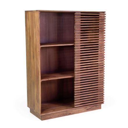 Lounge Bookcase Made of Acacia Wood - Vortice Viadurini