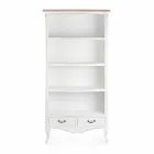 Classic Floor Bookcase in Wood with Metal Handles Homemotion - Spina Viadurini