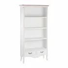 Classic Floor Bookcase in Wood with Metal Handles Homemotion - Spina Viadurini