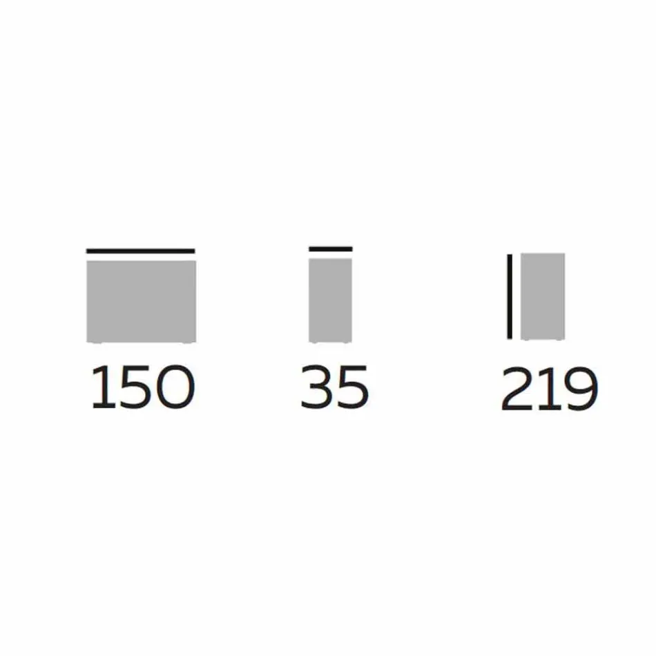 Design Floor Bookshelf in Wood with Stoneware Tops Made in Italy - Aspide Viadurini