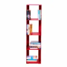 Black, Red, White or Grey Iron Modern Floor Bookcase Made in Italy - Pls Viadurini