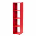 Black, Red, White or Grey Iron Modern Floor Bookcase Made in Italy - Pls Viadurini