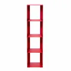 Black, Red, White or Grey Iron Modern Floor Bookcase Made in Italy - Pls Viadurini