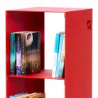 Black, Red, White or Grey Iron Modern Floor Bookcase Made in Italy - Pls Viadurini