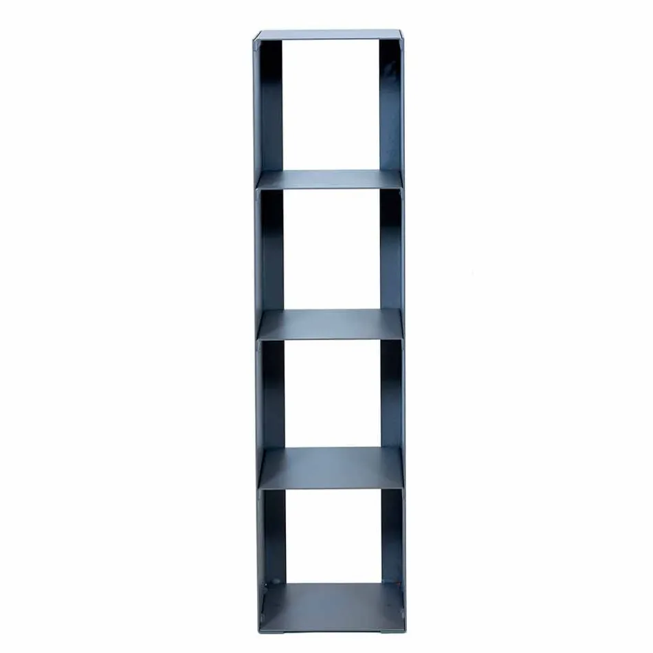 Black, Red, White or Grey Iron Modern Floor Bookcase Made in Italy - Pls Viadurini