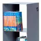 Black, Red, White or Grey Iron Modern Floor Bookcase Made in Italy - Pls Viadurini