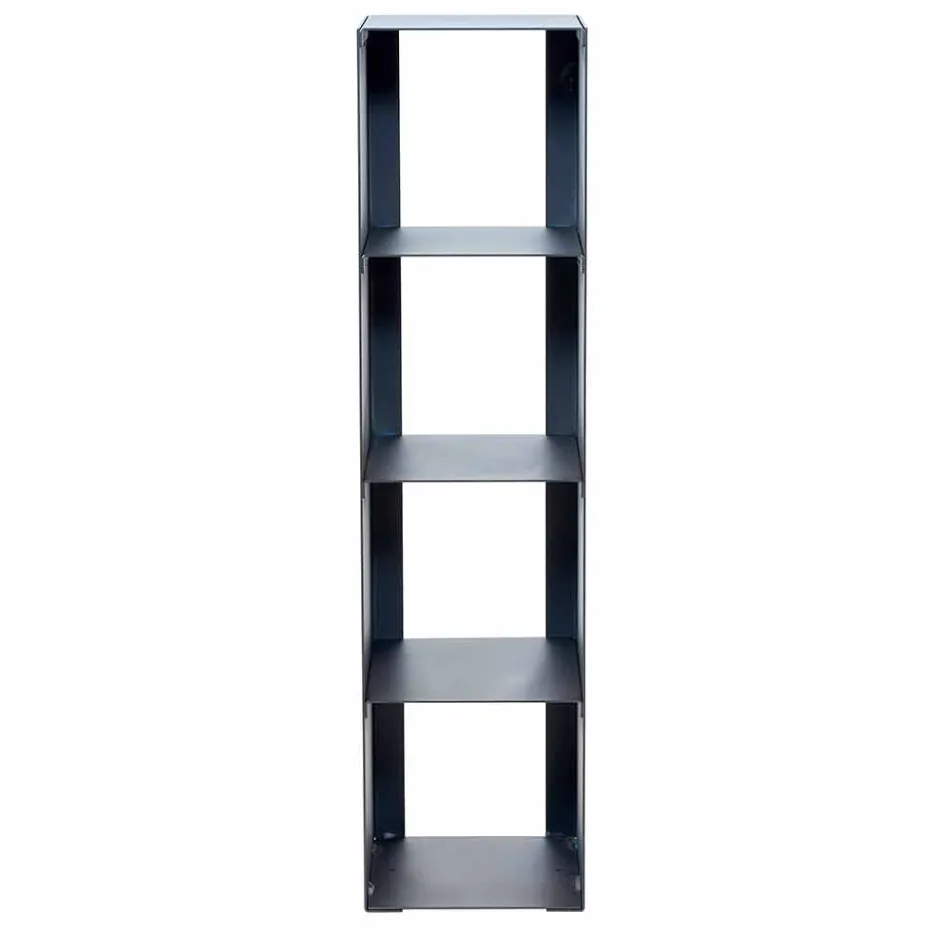 Black, Red, White or Grey Iron Modern Floor Bookcase Made in Italy - Pls Viadurini