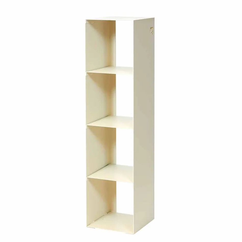 Black, Red, White or Grey Iron Modern Floor Bookcase Made in Italy - Pls Viadurini