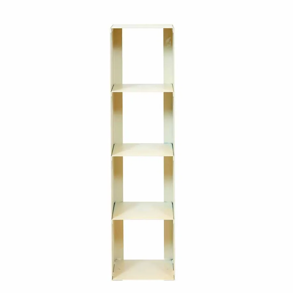 Black, Red, White or Grey Iron Modern Floor Bookcase Made in Italy - Pls Viadurini