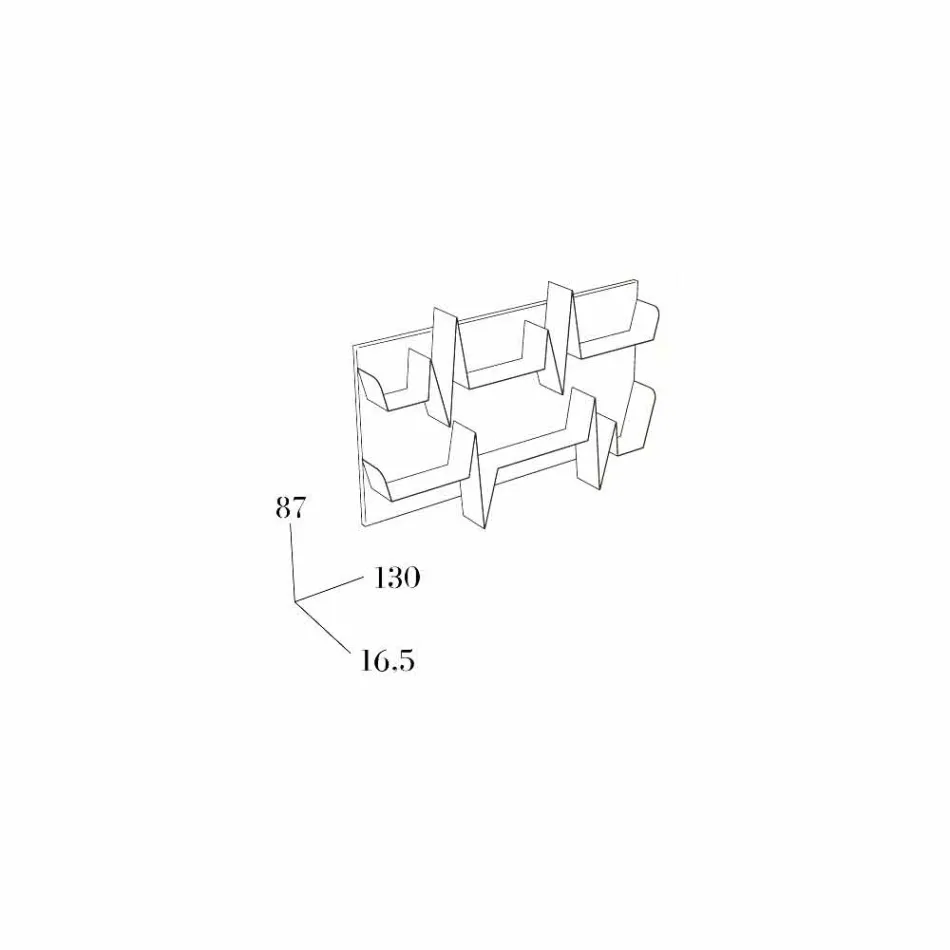 Library Design Battikuore 130x87 (2 shelves) Mabele Viadurini