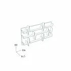 Library Design Battikuore 186x101 (3 shelves) Mabele Viadurini