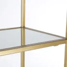 Freestanding Bookcase in Steel and Glass Tops Elegant Design - Noralea Viadurini