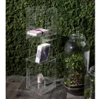 Freestanding Bookcase in Transparent or Smoked Acrylic Crystal - Icaria Viadurini