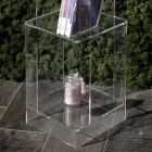 Freestanding Bookcase in Transparent or Smoked Acrylic Crystal - Icaria Viadurini