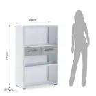 Melamine-coated wooden bookcase in various sizes - tin Viadurini