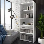 Melamine-coated wooden bookcase in various sizes - tin Viadurini